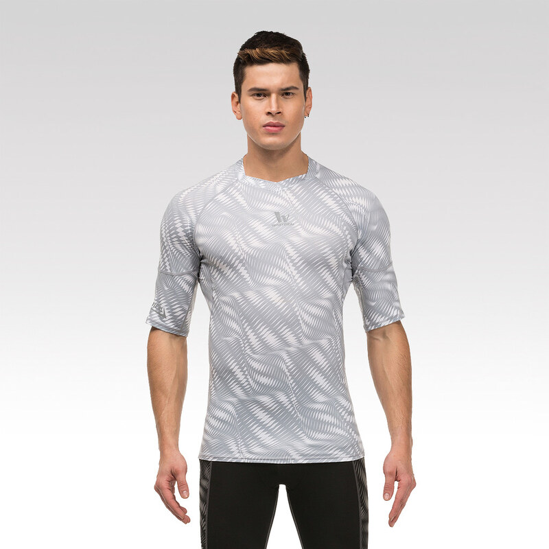Vansydical pánské fitness tričko Wave bílé M