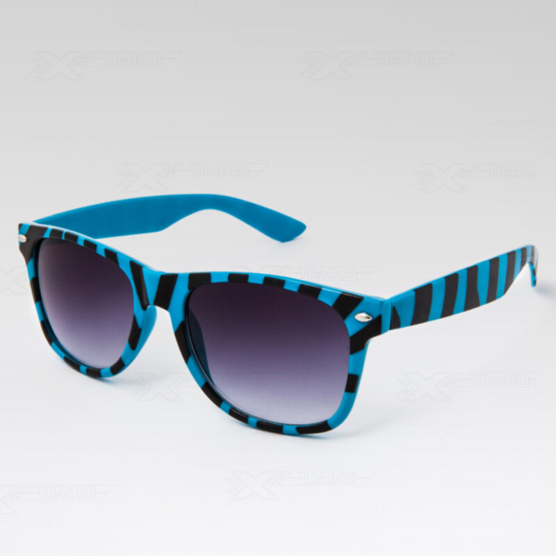 VeyRey Sluneční brýle Nerd zebra modré