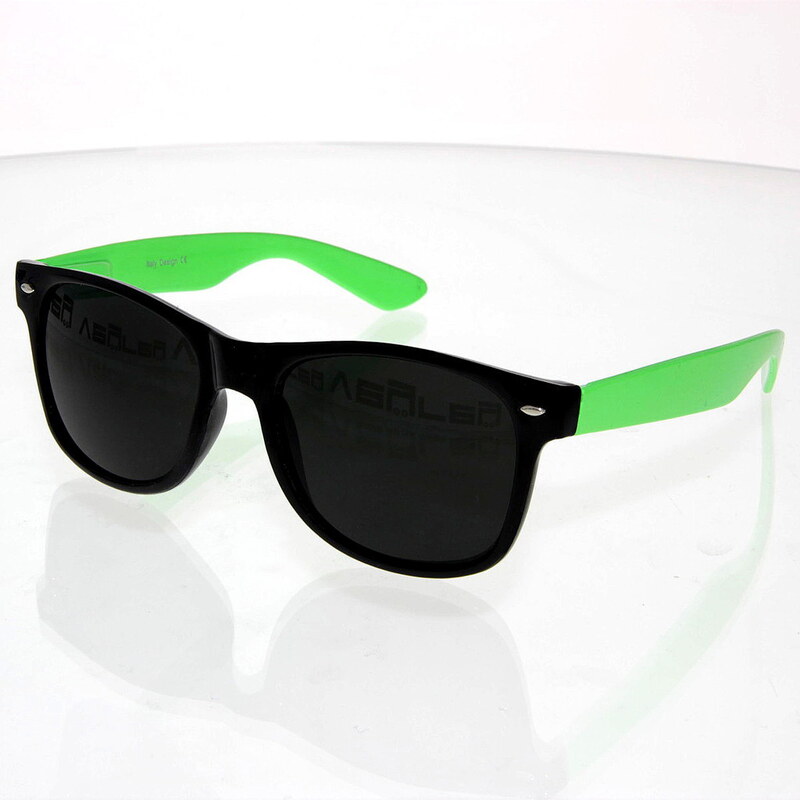 VeyRey Sluneční brýle Nerd double černé skla černo-zelené