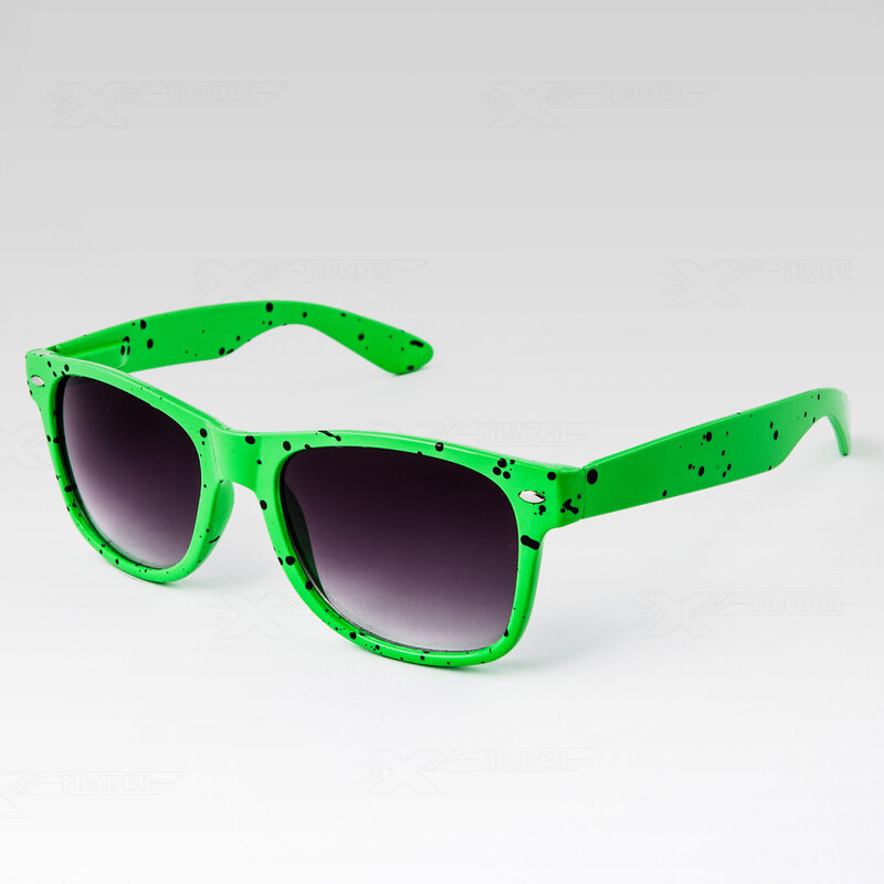 VeyRey Sluneční brýle Nerd kaňka zelené černé skla