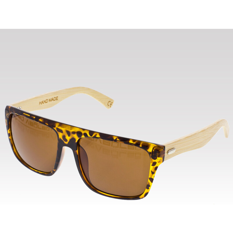 VeyRey Dřevěné sluneční brýle Acacia leopard
