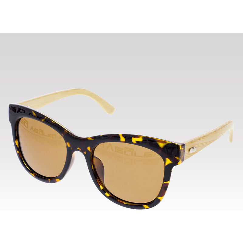 VeyRey Dřevěné sluneční brýle polarizační Hazel leopard