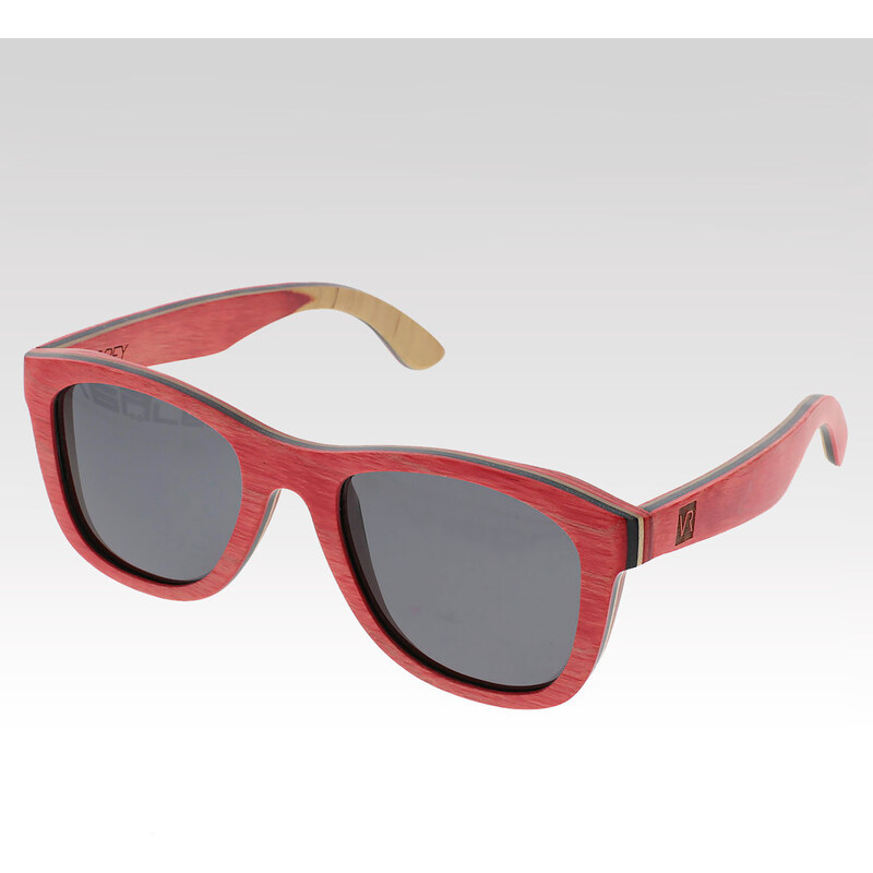 VeyRey Dřevěné sluneční brýle Metasequoia červené