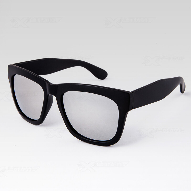 VeyRey Brýle Boston matná černá stříbrné skla