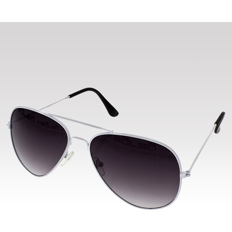 VeyRey Sluneční brýle Pilotky bílé obroučky černé