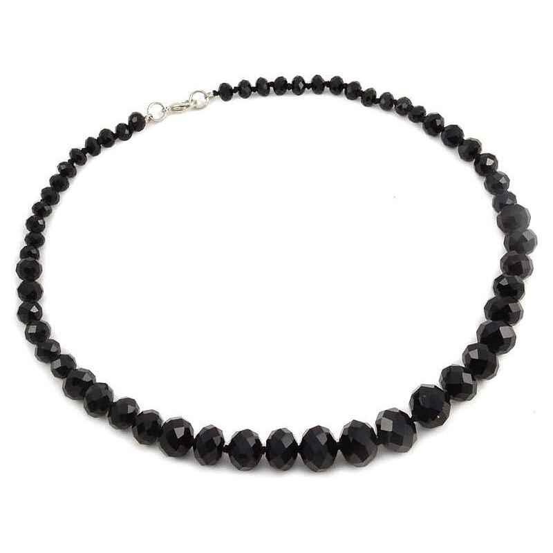 Jablonec Černý korálkový náhrdelník 34fx003-70