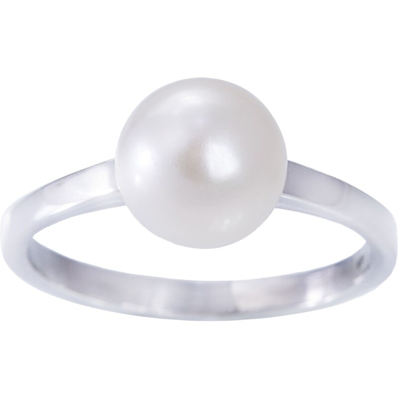 Stříbrný prsten se sladkovodní perlou KLENOTA kln5153ag