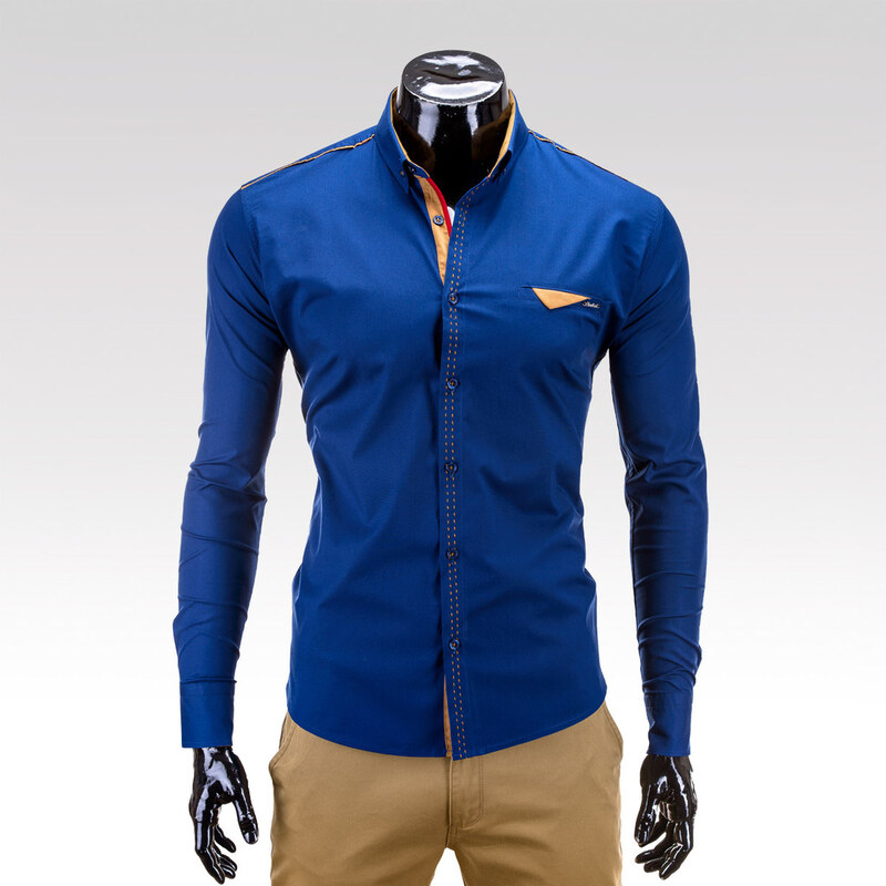 Ombre Clothing košile Bridger tmavě modrá