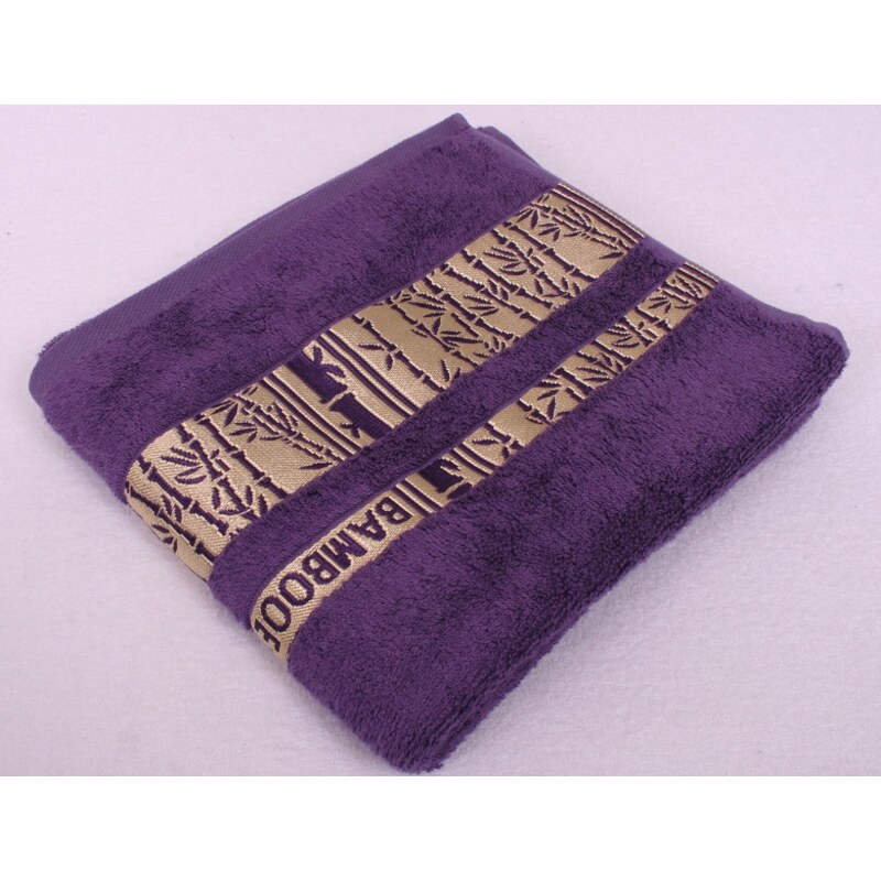 JAN Bambusový ručník 50x90cm, gramáž 420g/m2 - Tmavě fialová