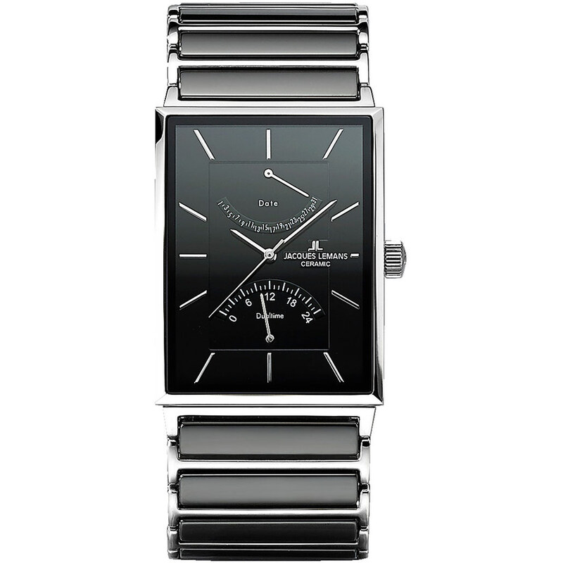 Pánské hodinky Jacques Lemans černá/stříbrná