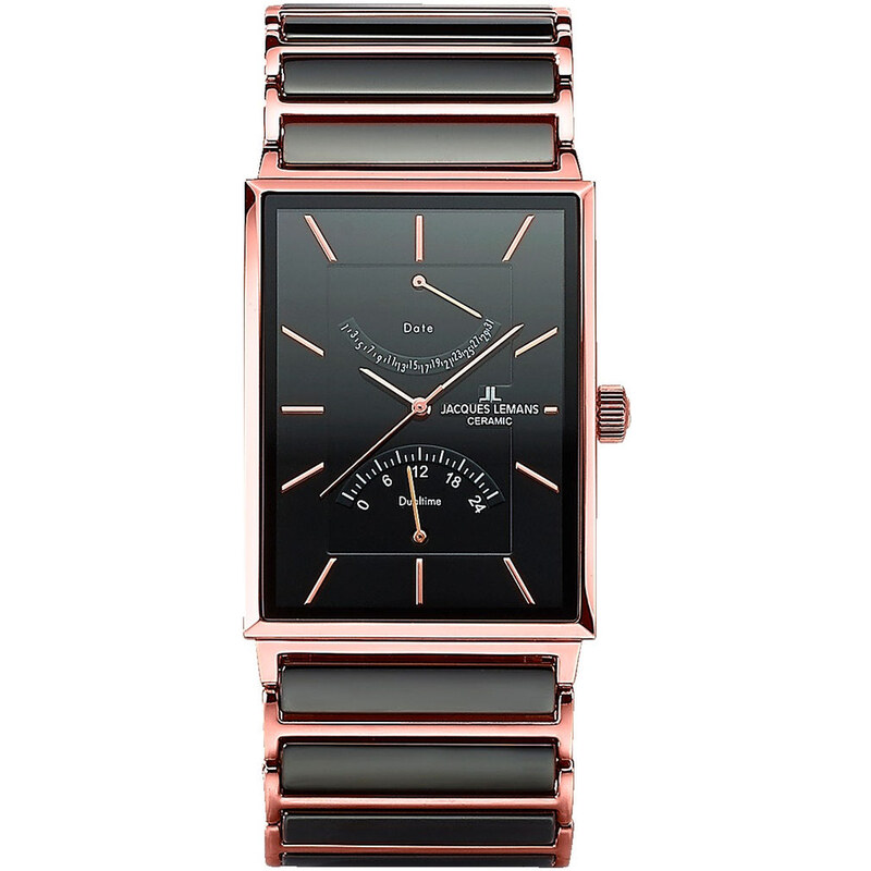 Pánské hodinky Jacques Lemans černá/růžová