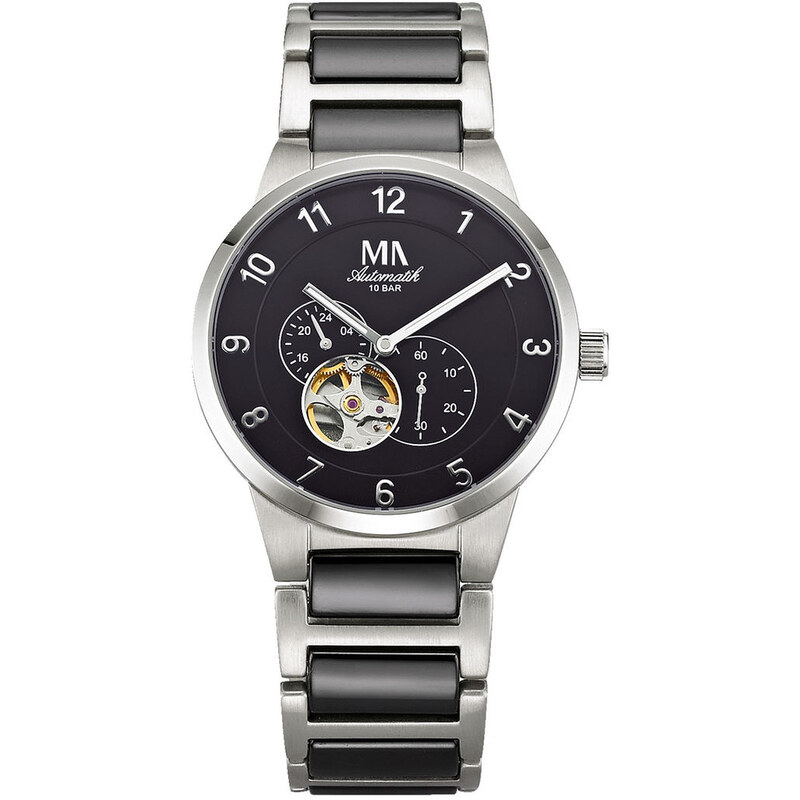 Pánské automatické hodinky Meister Anker černá-stříbrná