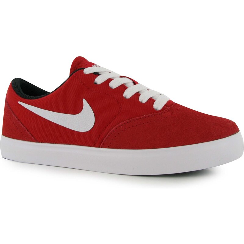 Skate boty Nike SB Check dět. červená/bílá
