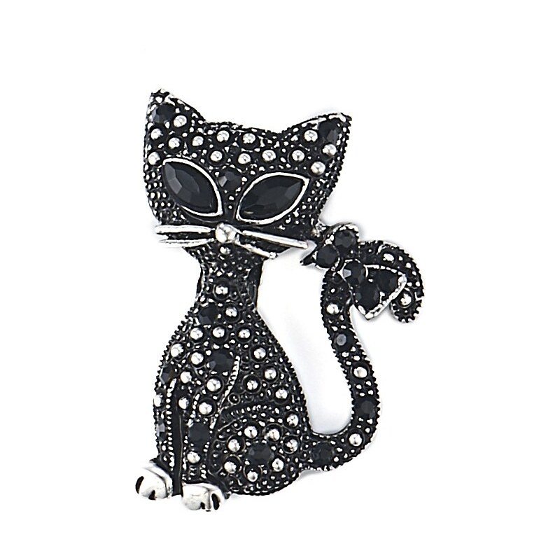 Intrigue Brož černá kočička (1 ks skladem)