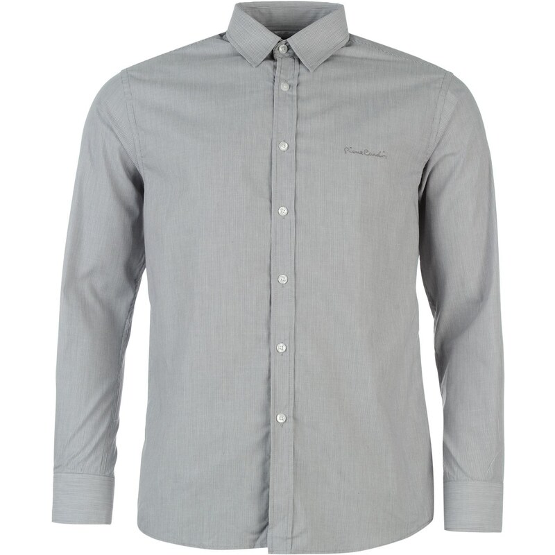Pierre Cardin Košile Long Sleeve - proužkovaná šedá