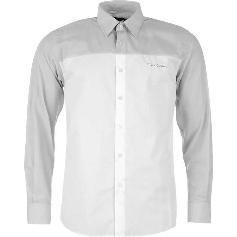 Pierre Cardin Košile Long Sleeve - šedá,bílá
