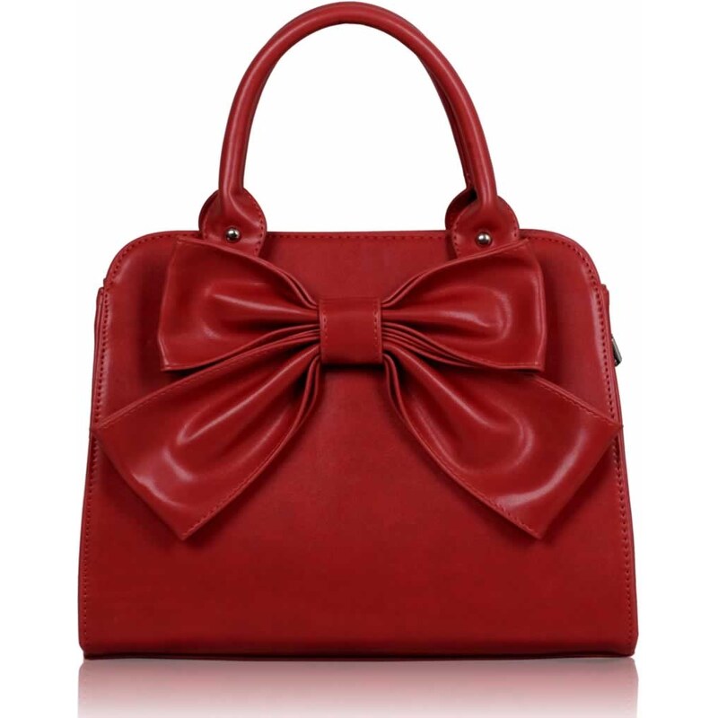 LS Fashion Dámské kabelky, elegantní kabelka červená