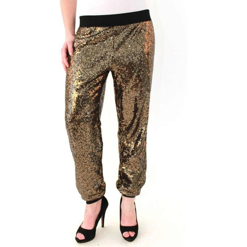 Guess kalhoty Sequin Luxe Jogger