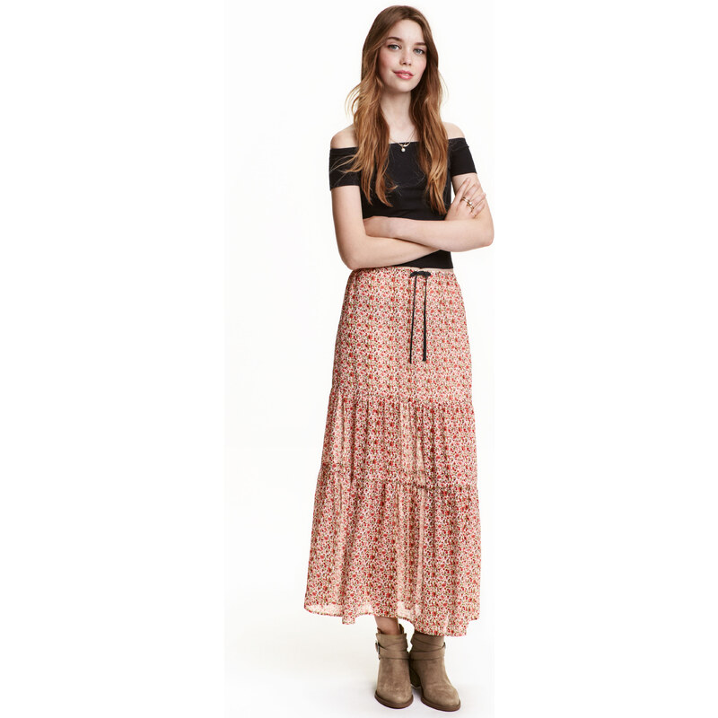 H&M Šifonová sukně s volány