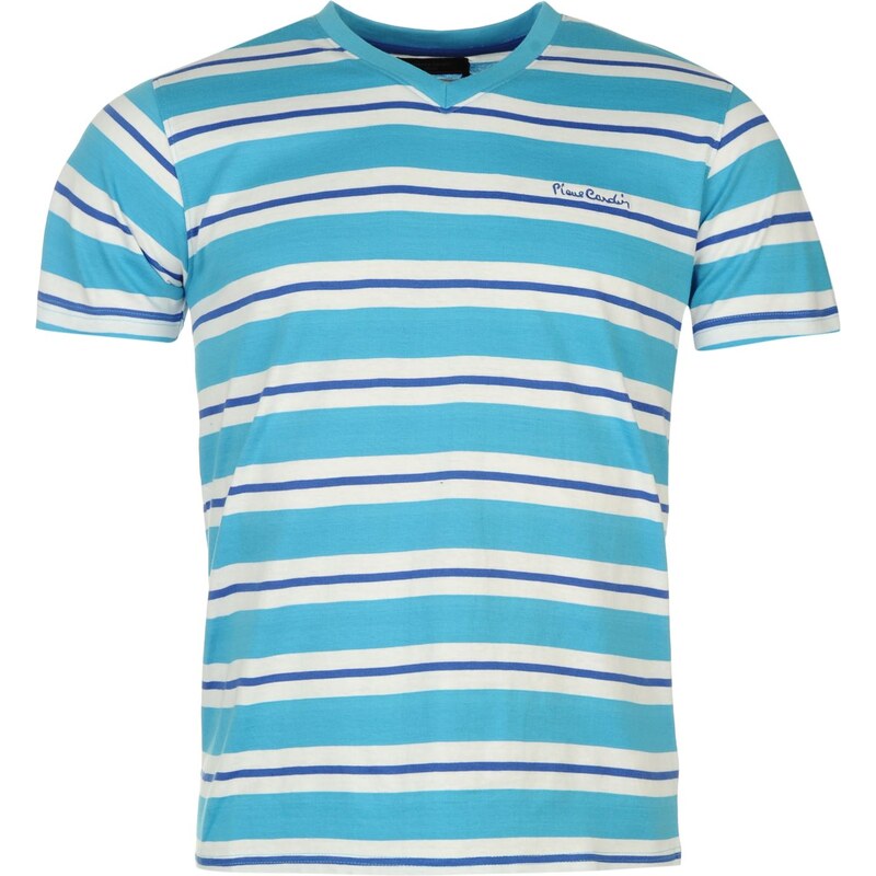 Triko pánské Pierre Cardin V Neck Stripe Blue/Royal