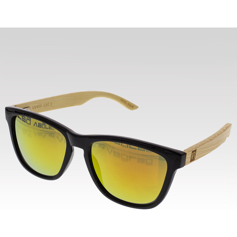 VeyRey Dřevěné sluneční brýle Alderčervená skla