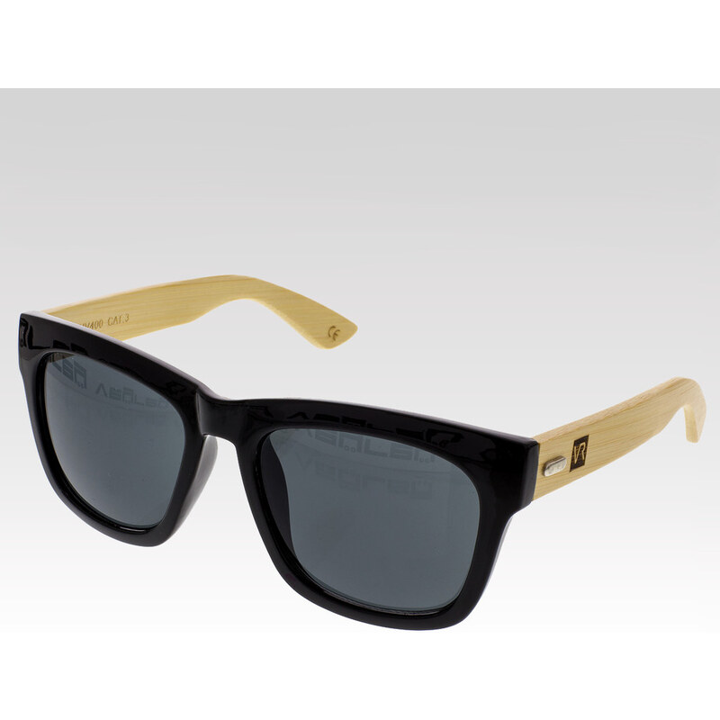 VeyRey dřevěné sluneční brýle Aspen černá skla.
