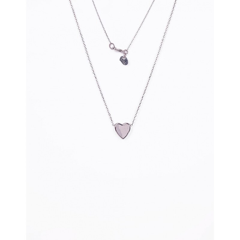 Timi Sliding Heart Necklace silver finishing