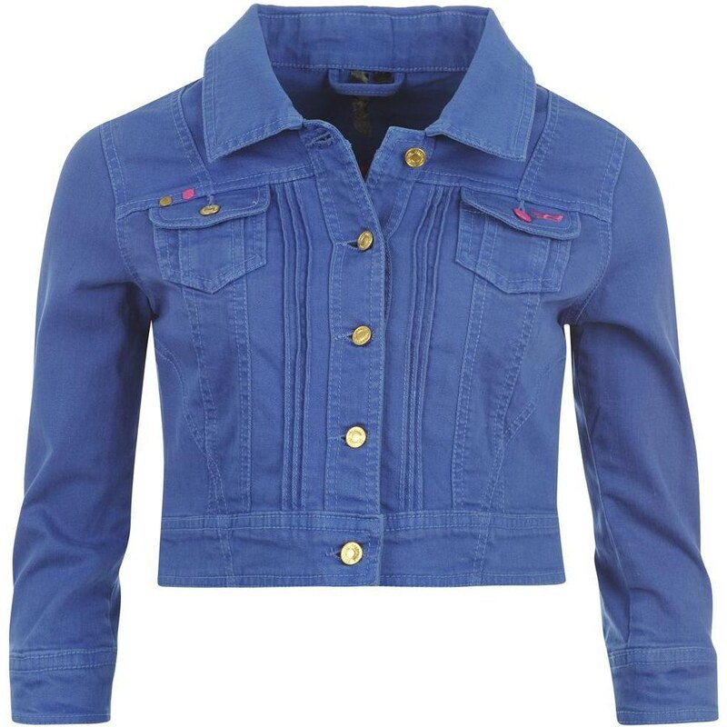 Golddigga Cropped Denim Jacket Ladies Blue 10