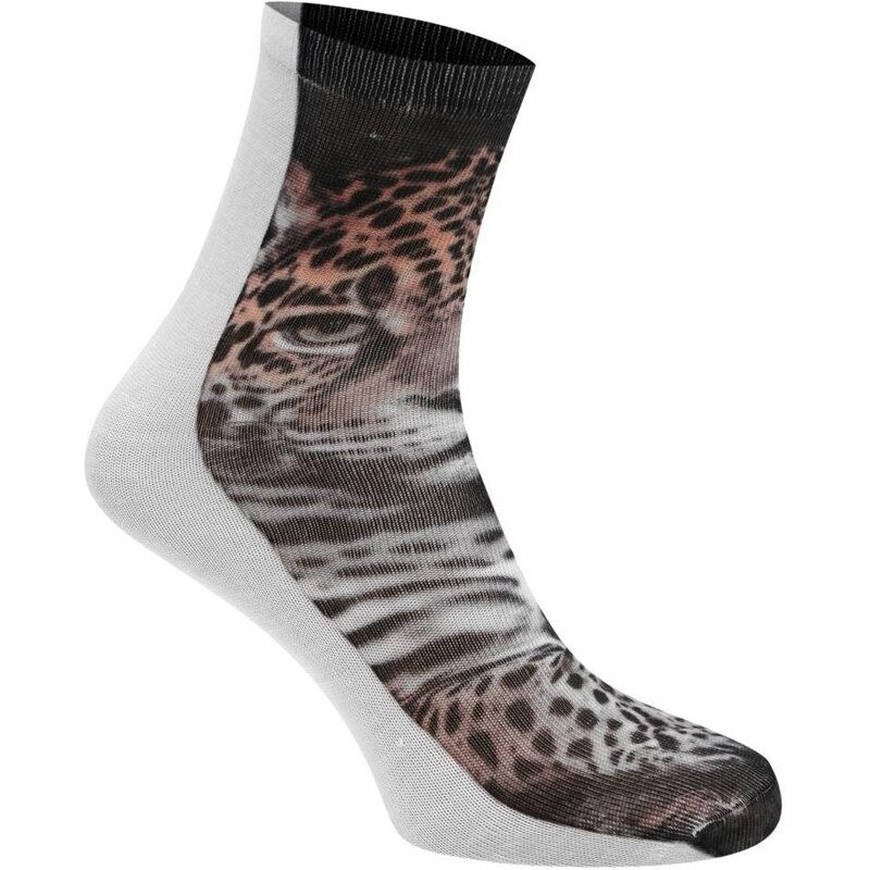Golddigga 1 Pack Printed Sock Leopard Ladies 4-8