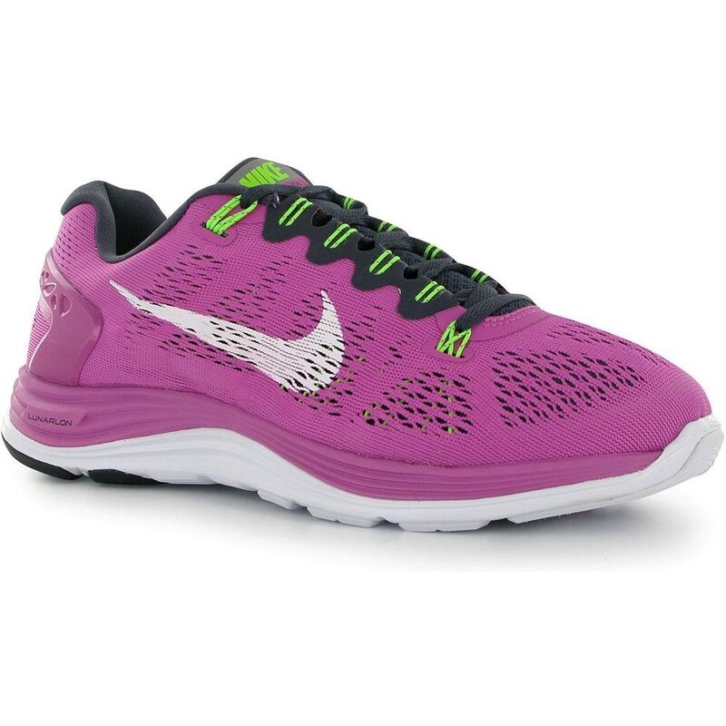 Nike LunarGlide 5 Ladies Running Trainers Pink/Wht/Gry 5