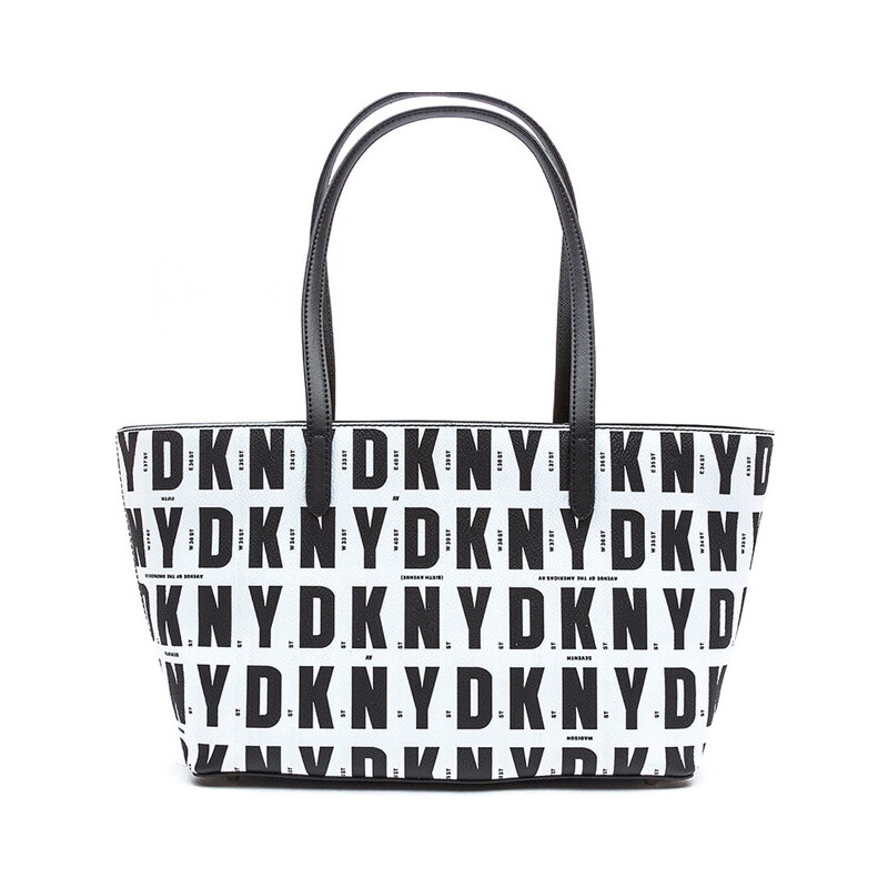 DKNY Elegantní černobílá kabelka Top Zip Shopper