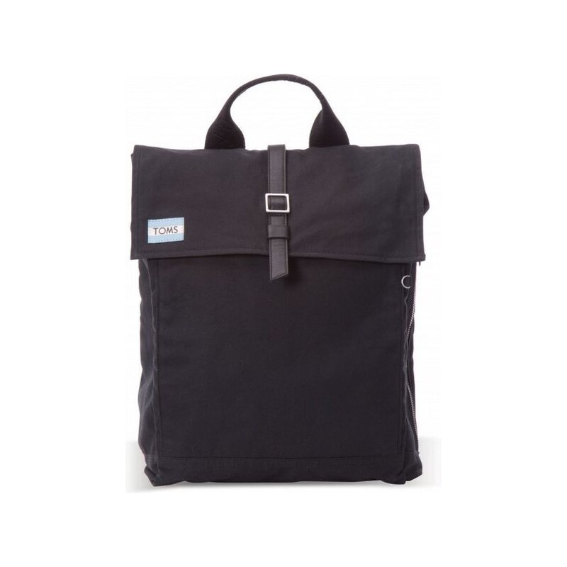 Toms Batoh TOMS Black Waxed Canvas Backpack
