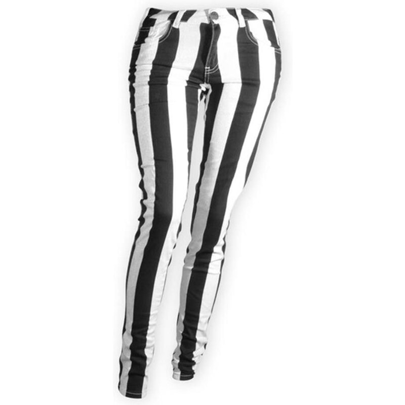 Jilted Generation Striped Jeans Blk/Wht Stripe 24