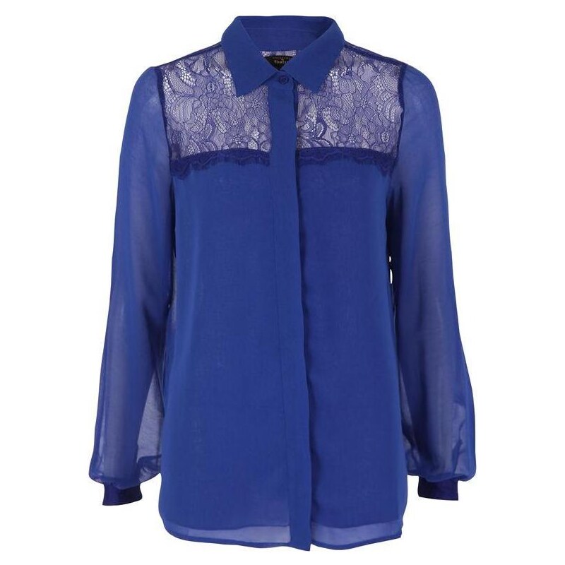 Rock and Rags Lacey Shirt Cobalt Extra Sml