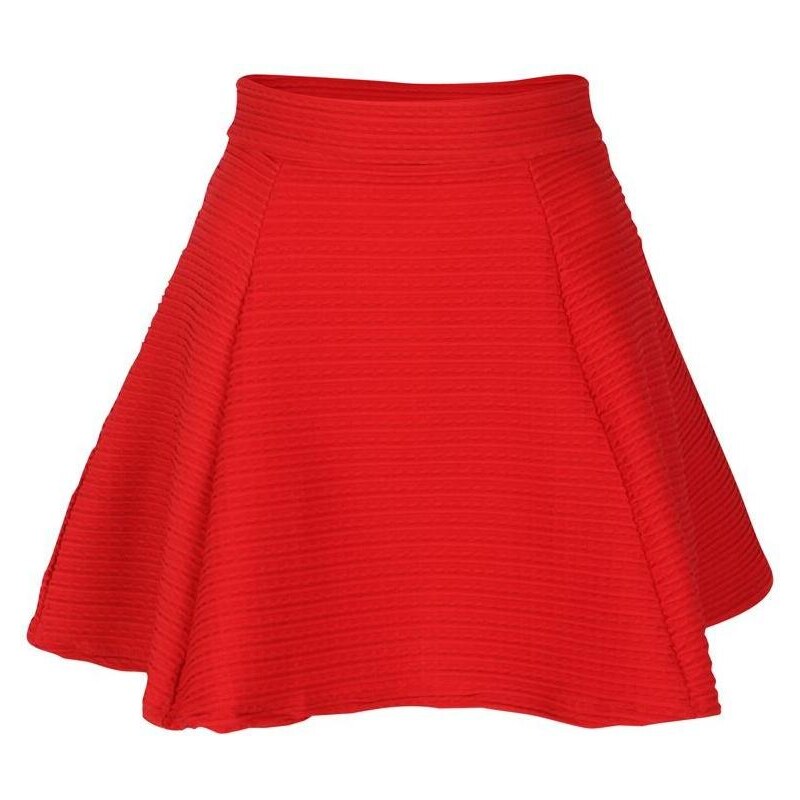 At Republic Textured Skater Skirt Red 8 (XS)