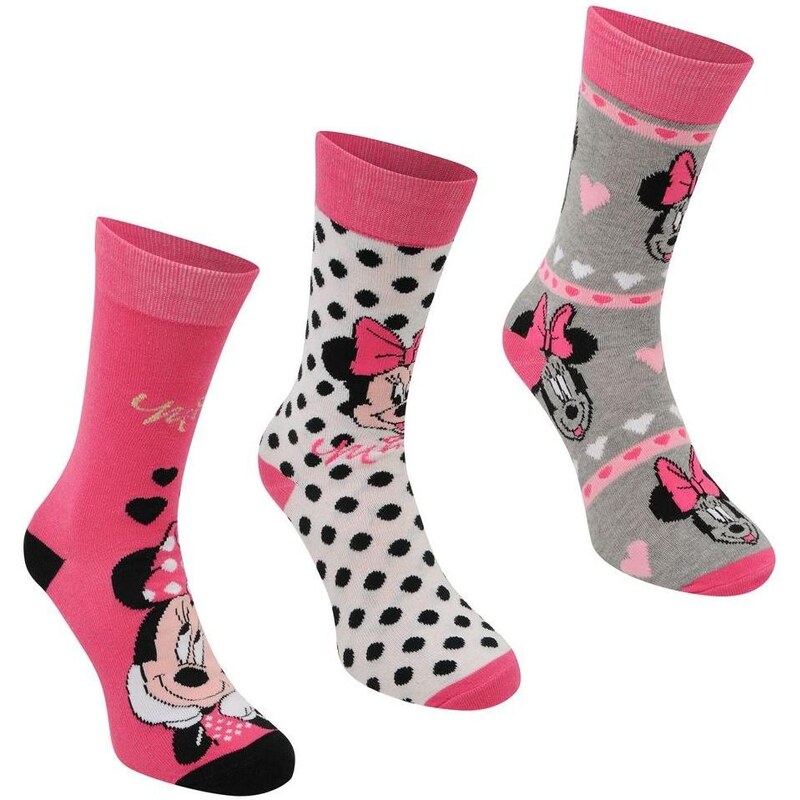 Disney Socks Ladies 3 Pack - Ladies 4-8