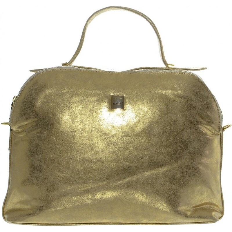Zlatá patinová kabelka do ruky S584 GROSSO
