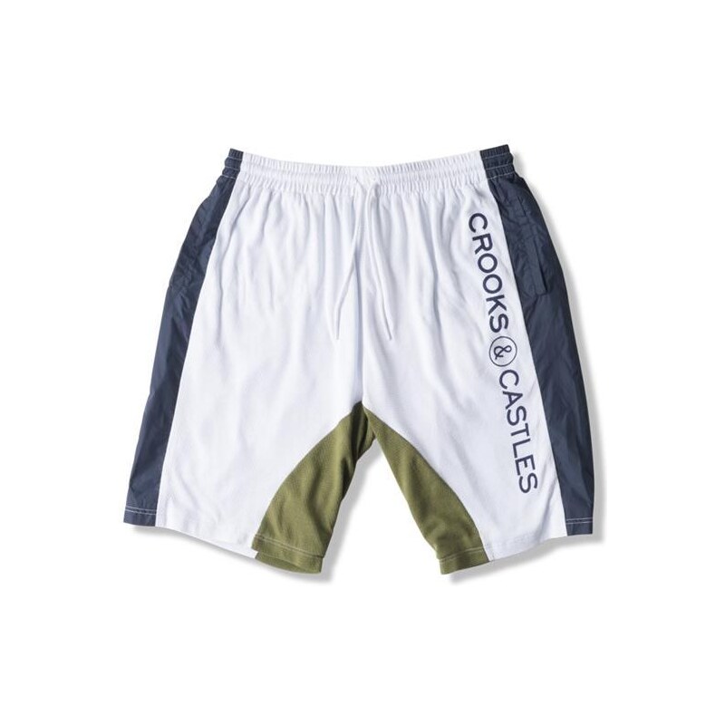 Crooks & Castles Men's Knit Short Hopper White/Navy