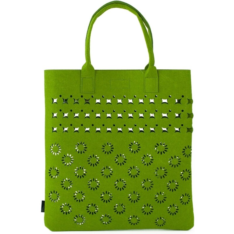 Art of Polo Módní filcový shopper bag zelený
