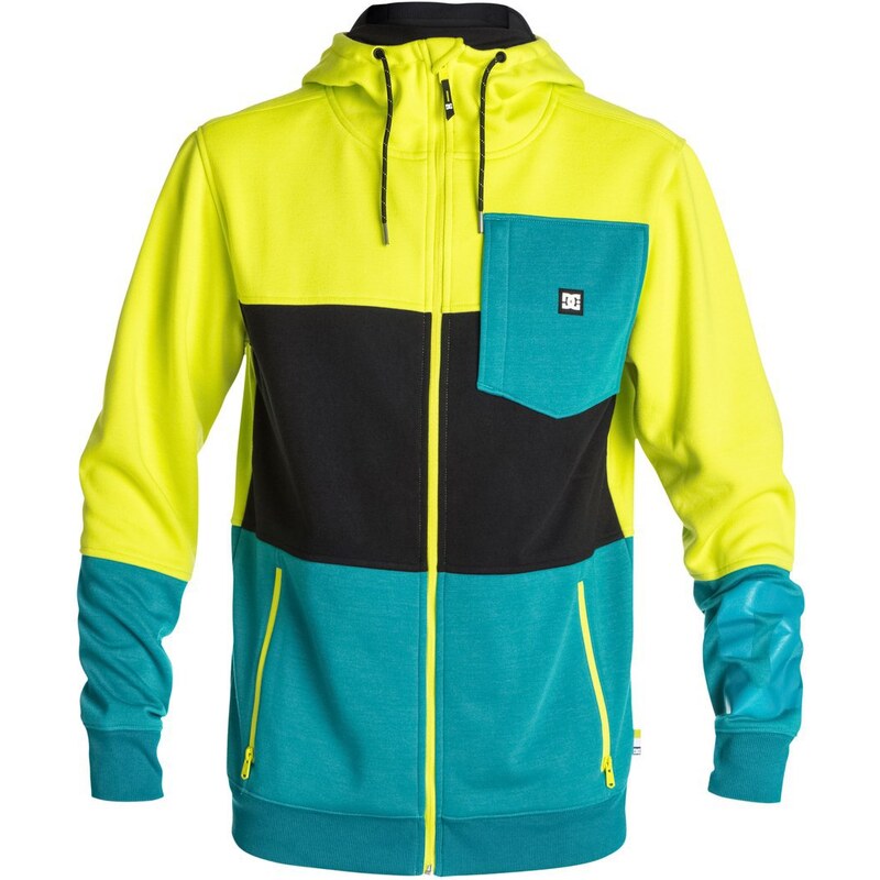 DC Shoes Mikina Dc Defy Fleece M Otlr Lime Punch - Solid