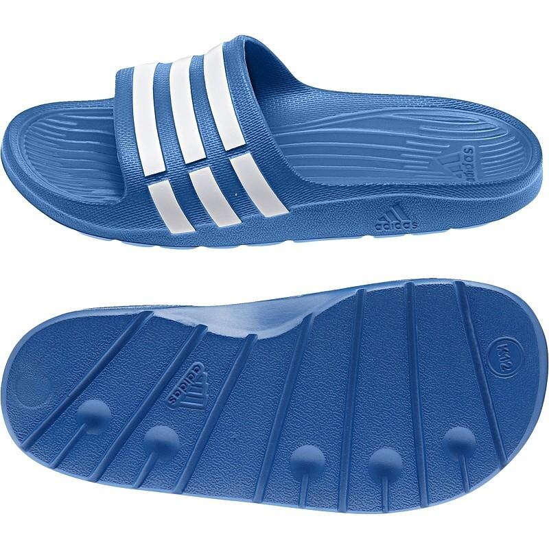 Dětské pantofle Adidas Duramo Slide 32 MODRÁ - BÍLÁ