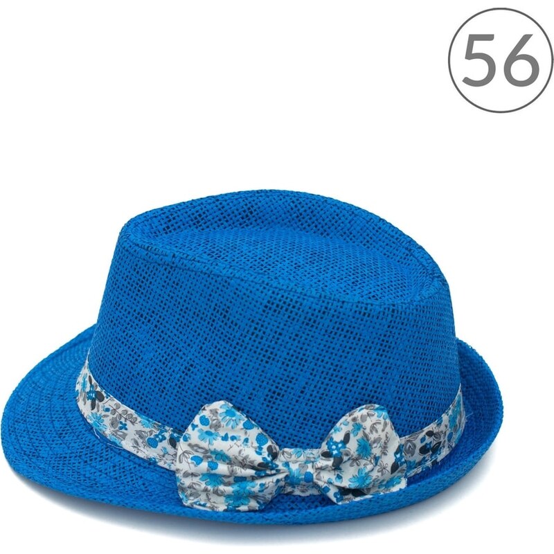 Art of Polo Dívčí modrý trilby klobouk s mašlí
