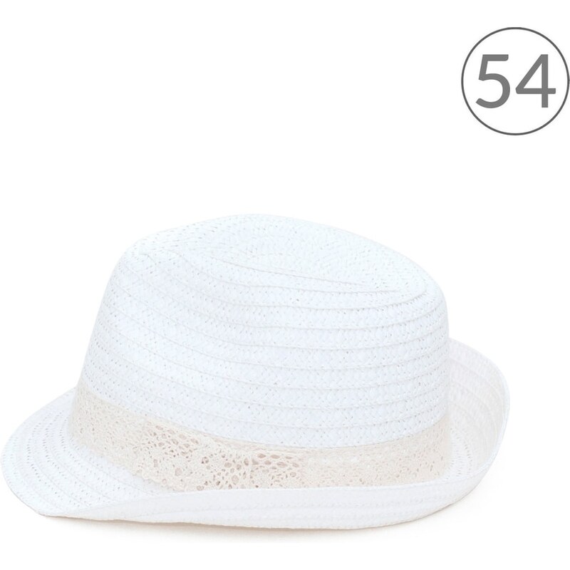 Art of Polo Trilby klobouk s krajkou v bílé barvě