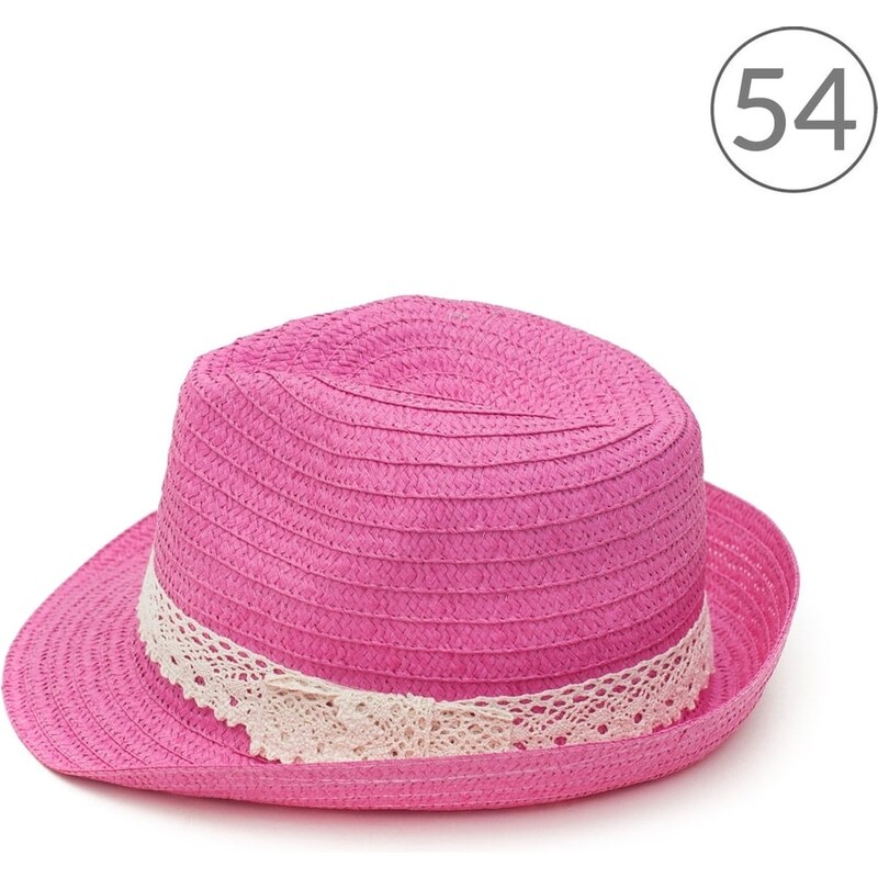 Art of Polo Trilby klobouk s krajkou v růžové barvě