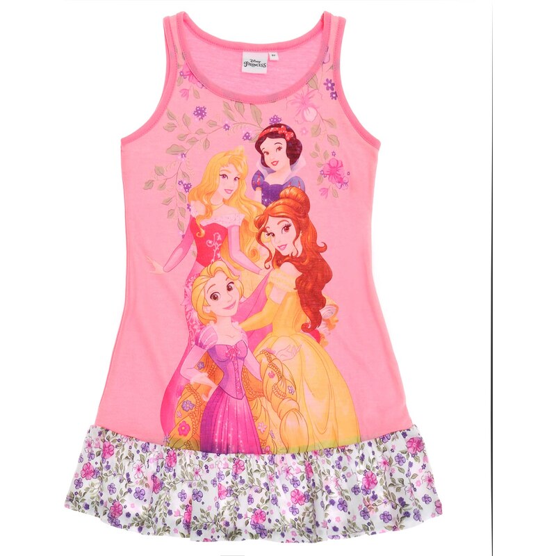 Disney Dívčí noční košilka Princezny s kanýrkem - růžová