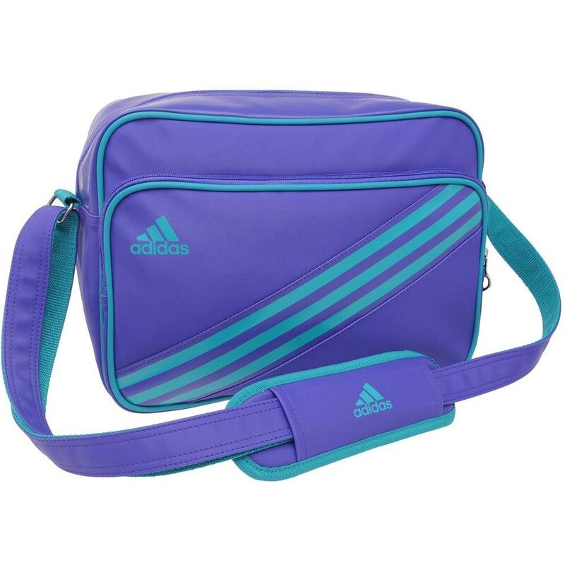 adidas 3 Stripe Enamel Bag S Ladies Purple/Emerald N