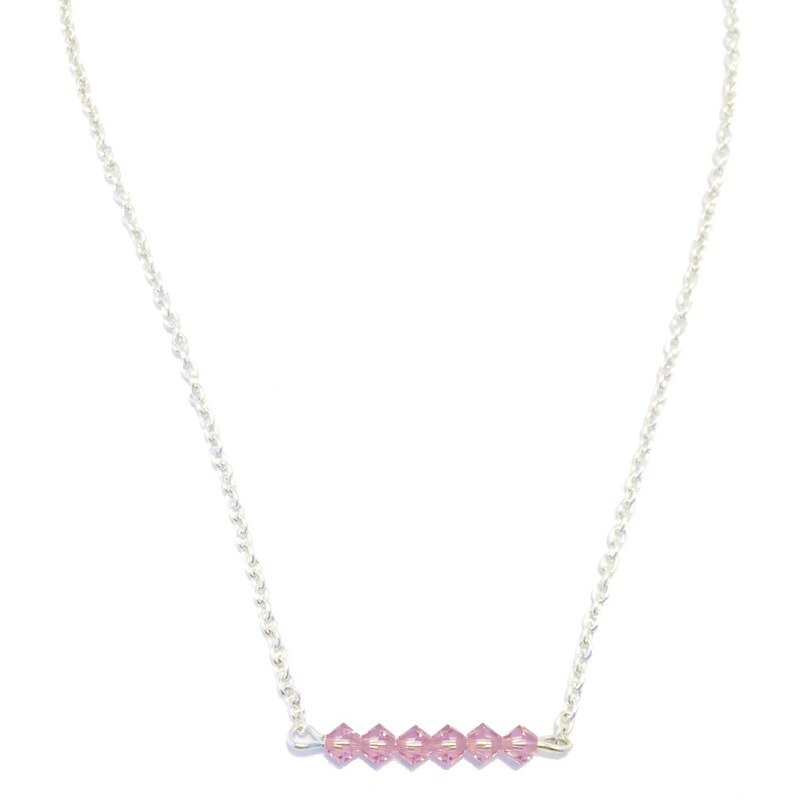Dámský náhrdelník s krystaly Swarovski fialový Mou Jewel