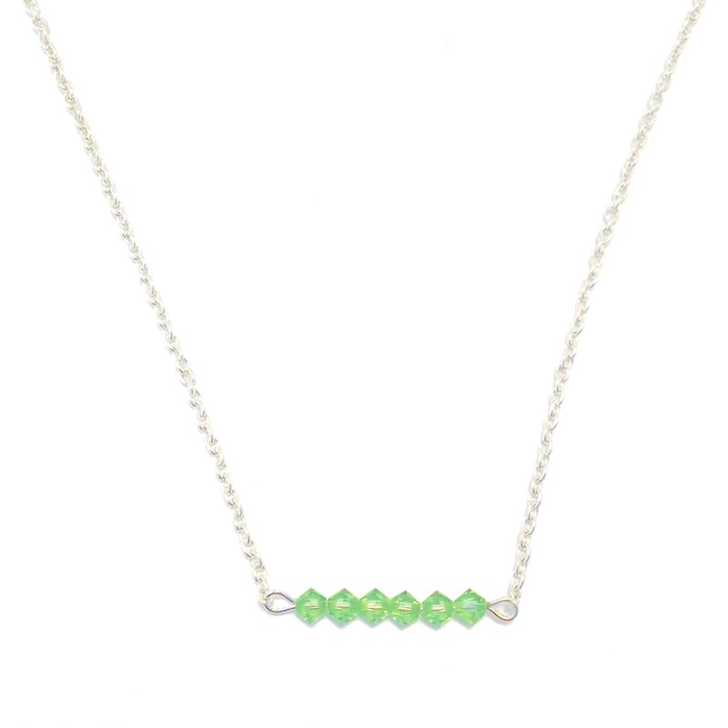 Dámský náhrdelník s krystaly Swarovski zelený Mou Jewel