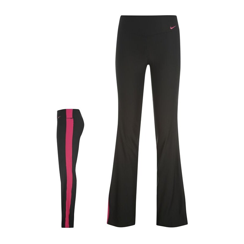 Nike Slim Polyester Pants Ladies Black/Pink 8 (XS)