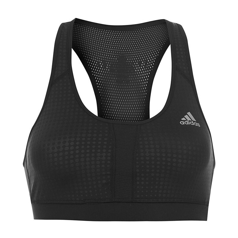 adidas TechFit Padded Sports Bra Ladies Black/Print 16-18 (L)